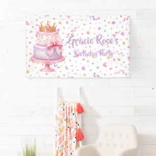 Willkommen zur Prinzessin-Konfetti-Geburtstagsfeie Banner