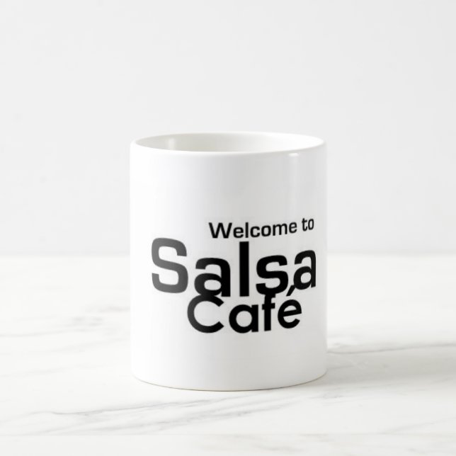 Willkommen zur Salsa Café Kaffeetasse (Mittel)