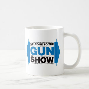 Willkommen zur Waffenmesse - Schwarzes und Blau Tasse
