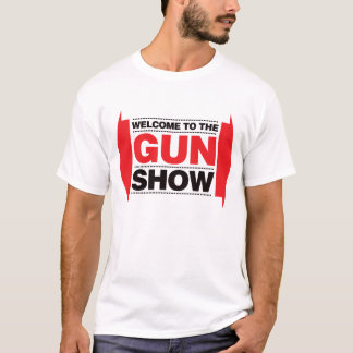 Willkommen zur Waffenmesse - Schwarzes und Rot T-Shirt
