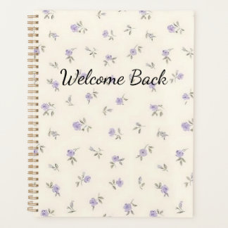 Willkommen zurück Florales Notizbuch für Schüler Planer