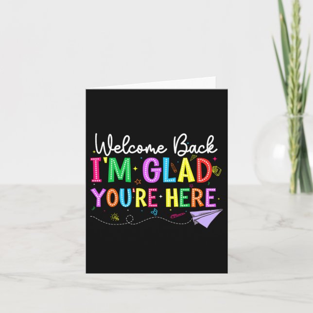 Willkommen zurück, ich bin froh, dass du wieder zu karte (Vorderseite)