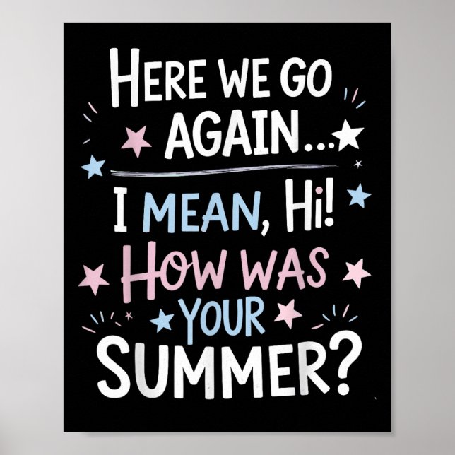 Willkommen zurück im Glad du hier, zurück zur Schu Poster (Vorne)