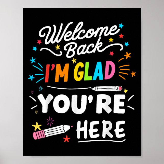 Willkommen zurück im Glad Youre hier Poster (Vorne)