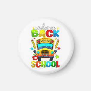 Willkommen zurück im Schulbus 1. Schultag unterric Magnet