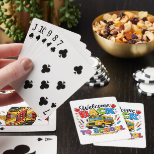 Willkommen zurück im Schulbusfahrer Erster Tag Spielkarten