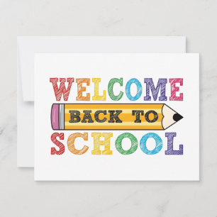 Willkommen zurück in der Schule – Bleistift-Illust