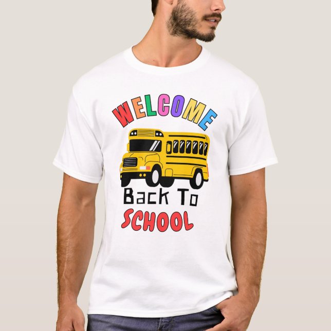 Willkommen zurück in der Schule - Bus Funny T-Shirt (Vorderseite)