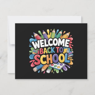 Willkommen zurück in der Schule Erster Schultag Le Feiertagskarte