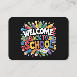 Willkommen zurück in der Schule Erster Schultag Le Visitenkarte