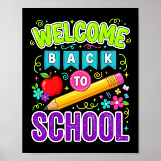 Willkommen zurück in der Schule Erster Schultag Poster