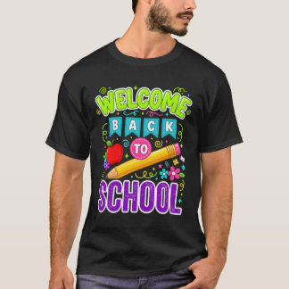 Willkommen zurück in der Schule erster Schultag T-Shirt