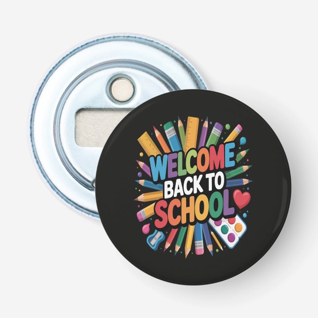 Willkommen zurück in der Schule Flaschenöffner (Vorderseite)