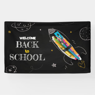 Willkommen zurück in der Schule, Froher erster Sch Banner