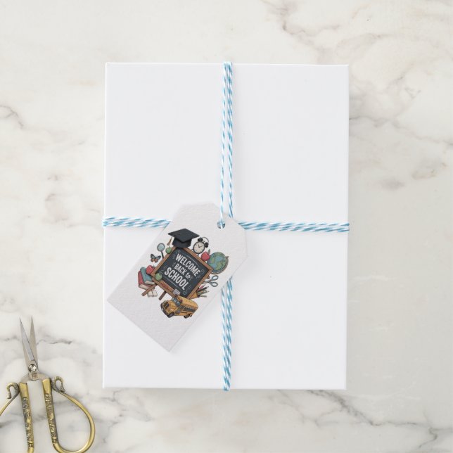 Willkommen zurück in der Schule Geschenkanhänger (Mit Garn)