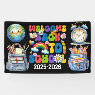 Willkommen zurück in der Schule Klassenzimmer Banner