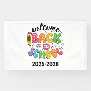 Willkommen zurück in der Schule Klassenzimmer Banner