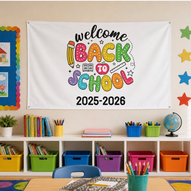 Willkommen zurück in der Schule | Klassenzimmer Banner (Welcome Back to School | Classroom Banner)