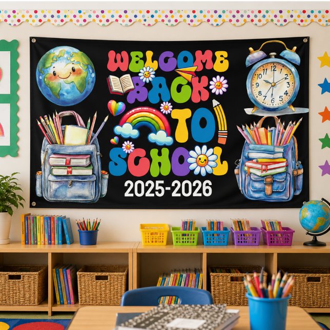 Willkommen zurück in der Schule | Klassenzimmer Banner (Welcome Back to School | Classroom Banner)
