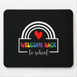Willkommen Zurück In Der Schule Lehrer Glücklicher Mousepad