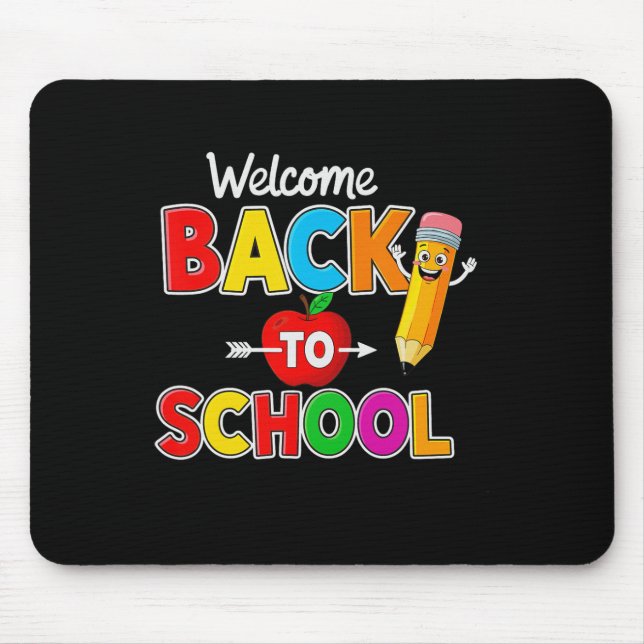 Willkommen zurück in der Schule Lehrer Schüler ers Mousepad (Vorne)
