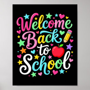 Willkommen zurück in der Schule Lustige Jungen Mäd Poster