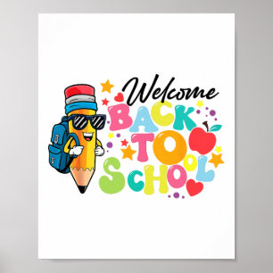 Willkommen zurück in der Schule Lustiger Lehrer Li Poster