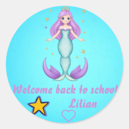 Willkommen zurück in der Schule Runder Aufkleber