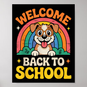 Willkommen zurück in der Schule Süßer Hund Kinder Poster
