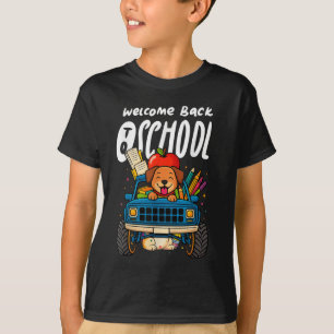 Willkommen zurück in der Schule Süßer Hund-Monster T-Shirt