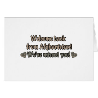 Willkommen zurück von Afghanistan