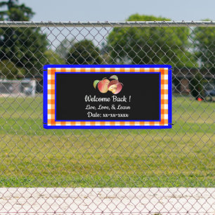 Willkommen zurück, Whimsisile Foil Äpfel nach Maß Banner