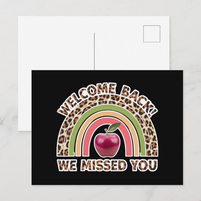 Willkommen zurück, wir haben deinen Lehrer verpass Postkarte (Vorne/Hinten)