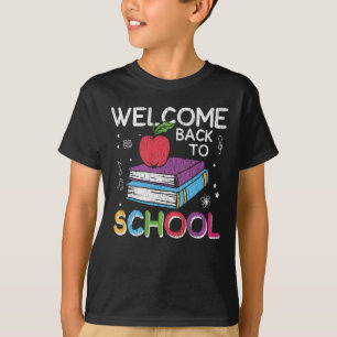Willkommen zurück zu Schulbüchern Tafel Lehrer T-Shirt