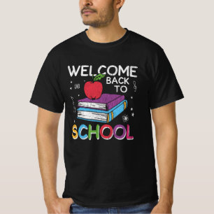Willkommen zurück zu Schulbüchern Tafel Lehrer T-Shirt