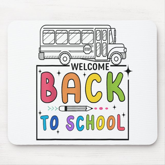 Willkommen zurück zum ersten Schultag Mousepad (Vorne)