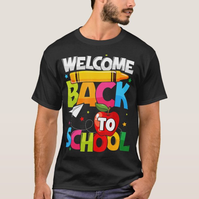 Willkommen zurück zum ersten Schultag T-Shirt (Vorderseite)