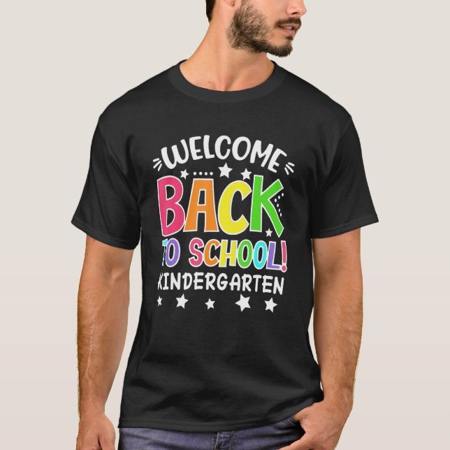 Willkommen zurück zum Kindergarten Lehrer Student T-Shirt (Vorderseite)