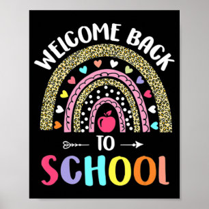 Willkommen zurück zum Regenbogen für Lehrer und St Poster