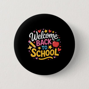 Willkommen Zurück Zum Schul-Shirt Jungen Mädchen H Button