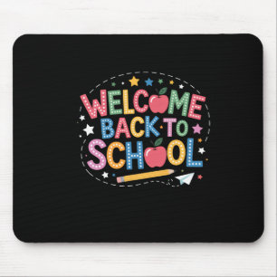 Willkommen zurück zum Schul-Shirt Süße Bunte Grafi Mousepad