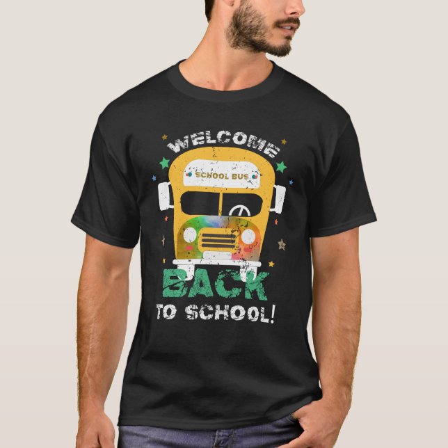 Willkommen zurück zum Schulbusfahrer T-Shirt (Vorderseite)