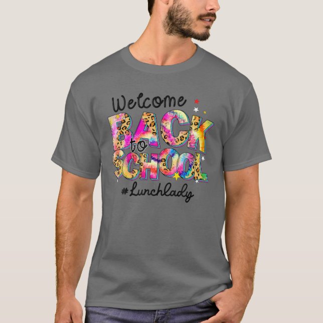 Willkommen zurück zum Schulessen Lady Leopard Gefä T-Shirt (Vorderseite)