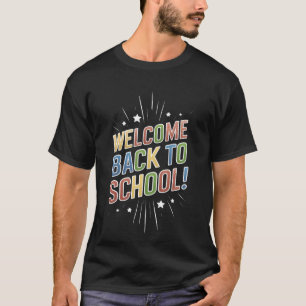 Willkommen zurück zum Schullehrer am ersten Schult T-Shirt