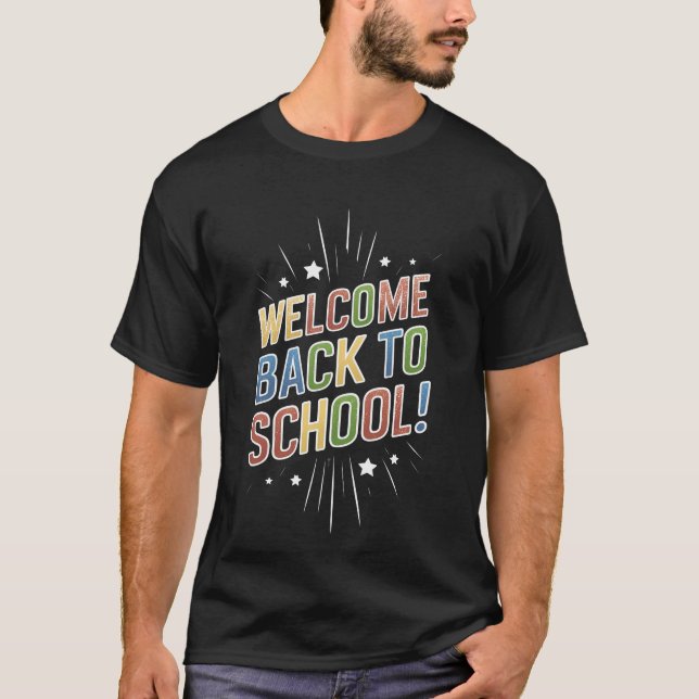 Willkommen zurück zum Schullehrer am ersten Schult T-Shirt (Vorderseite)