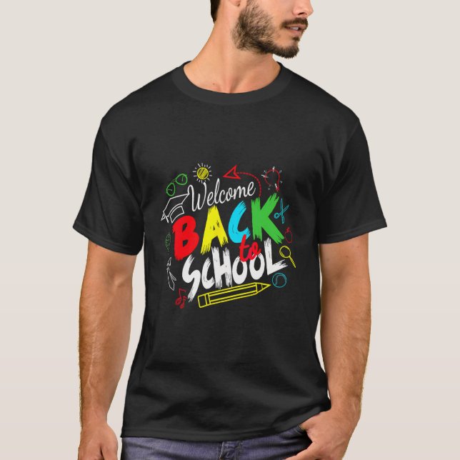 Willkommen zurück zum Schullehrer-Schüler T-Shirt (Vorderseite)