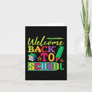 Willkommen zurück zum Schullehrer Shirts am ersten Karte