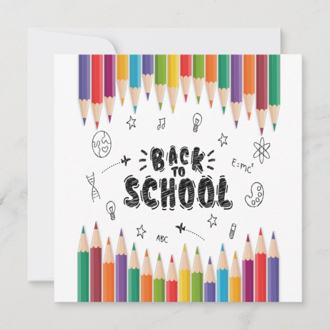 Willkommen zurück zum Shirt der Schule, dem ersten Einladung (Vorderseite)