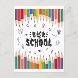 Willkommen zurück zum Shirt der Schule, dem ersten Postkarte