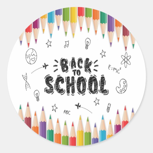 Willkommen zurück zum Shirt der Schule, dem ersten Runder Aufkleber (Vorderseite)